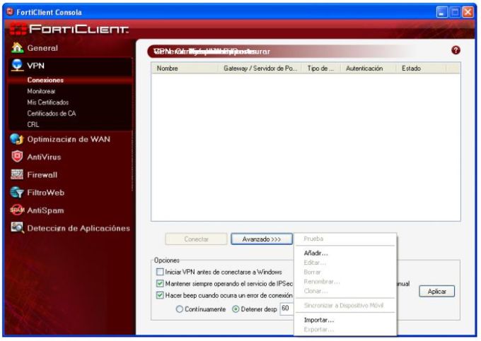 Fortinet client 6.2